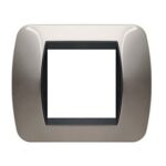 Placca 2 Moduli Living International Nichel Nero - BTICINO LEGRAND L4802NN