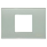 Placca Rettangolare 2 Moduli Livinglight Grigio Perla - BTICINO LEGRAND N4819GN