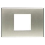 Placca Rettangolare 2 Posti Livinglight Titanio Chiaro - BTICINO LEGRAND N4819TA