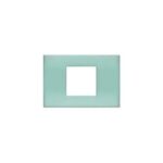 placca a due posti di colore verde opalino - BTICINO LEGRAND N4819VP