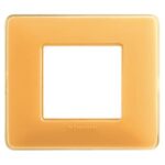 Placca 2 Moduli Matix Colors Ambra - BTICINO LEGRAND AM4802CAB