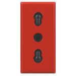 Presa Bipasso 2P+T 10/16A 250 Vac Axolute Rossa - BTICINO LEGRAND H4180RW