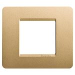 Placca Tonda 2 Posti Matix Oro - BTICINO LEGRAND AM4802GL