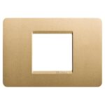 Placca Rettangolare 2 Posti Centrati Matix Gold - BTICINO LEGRAND AM4819GL