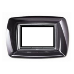 Placca Mylife 3 Moduli Metal Black - ELETTROCANALI SERIE CIVILI ECL2983MB