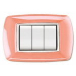 Placca Mylife 3 Moduli Arancio Pastello - ELETTROCANALI SERIE CIVILI ECL2983PO