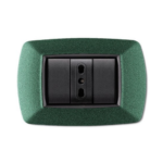 Placca Mylife 3 Moduli Vulcanizzata Verde Notte - ELETTROCANALI SERIE CIVILI ECL2983V-VN