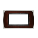 Placca 4 Posti Living International Legno Mogano - BTICINO LEGRAND L4804LMG