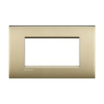 Placca 4 Posti Living International Legno Noce Europeo - BTICINO LEGRAND L4804LNC