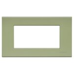 Placca Rettangolare 4 Posti Livinglight Verde Tè - BTICINO LEGRAND N4804VE