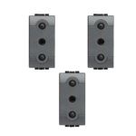 PRESA 2P+T 16A 250V ANTRACITE - 3 PEZZI - BTICINO LEGRAND L4119/V-3A