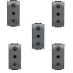 PRESA 2P+T 16A 250V ANTRACITE - 5 PEZZI - BTICINO LEGRAND L4119/V-5A