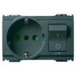 Presa 2P+T 16A P30 intb+MT C16 grigio - VIW 16276