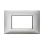 PLACCA 3 MODULI ARGENTO METALLIZZATO - VIW 14653.71