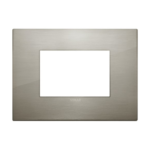 PLACCA CLASSIC 3 MODULI ACCIAIO SPAZZOLATO - VIW 19653.08