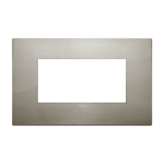 PLACCA CLASSIC 4 MODULI ACCIAIO SPAZZOLATO - VIW 19654.08