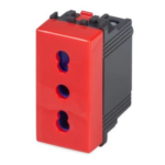 MIX PRESA 2P+T 16A BIVALENTE ROSSA - MAS 21159R