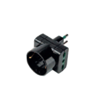 ADATTATORE TRIPLO SCHUKO/BIV.NERO 16A - ELETTROCANALI SERIE CIVILI ECK33618