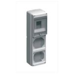 QUADRO PER 2 PRESE VERTICALI 4M. FLANGIATO - ELETTROCANALI SERIE CIVILI EC69021
