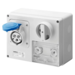 PRESA FISSA INTERBLOCCATA ORIZZONTALE - CON FONDO - 2P+T 32A 230V6H CBF - GEW GW66037
