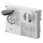 PRESA FISSA INTERBLOCCATA ORIZZONTALE - SENZA FONDO -3P+N+T 32A 500V 7H CBF - GEW GW66144