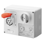 PRESA FISSA INTERBLOCCATA ORIZZONTALE - CON FONDO - 3P+T 32A 400V 6H CBF - GEW GW66041