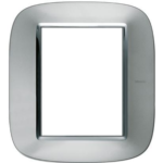 AXOLUTE - PLACCA 3+3P ALLUMINIO AXOLUTE - BTICINO LEGRAND HB4826XC