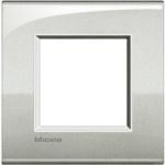 placca AIR 2 moduli - argento lunare - BTICINO LEGRAND LNC4802GL