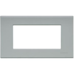 LIGHT - PLACCA 4 POSTI GRIGIO PIETRA - BTICINO LEGRAND N4804GE