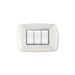 PLACCA MYLIFE 3 MODULI BIANCO - ELETTROCANALI SERIE CIVILI ECL2983WH