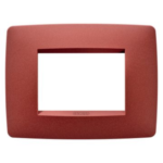 PLACCA ONE - IN TECNOPOLIMERO VERNICIATO - 3 POSTI - RUBINO - CHORUS - GEW GW16103VR