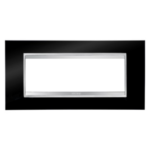 PLACCA LUX - IN TECNOPOLIMERO - 6 POSTI - NERO TONER - CHORUS - GEW GW16206TN