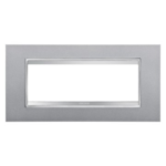 PLACCA LUX - IN TECNOPOLIMERO VERNICIATO - 6 POSTI - TITANIO - CHORUS - GEW GW16206VT