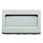PULSANTE CON TARGA PORTANOME ILLUMINABILE 250V ac - NA 10A - 3 MODULI - SYSTEM WHITE - GEW GW20024