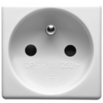 PRESA STANDARD FRANCESE 250V ac - 2P+T 16A - 2 MODULI - SYSTEM WHITE - GEW GW20207