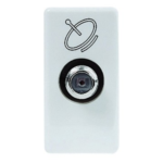PRESA COASSIALE TV/SAT SCHERMATURA CLASSE A - CONNETTORE F FEMMINA - DIRETTA CON PASSAGGIO DI CORRENTE - 1 MODULO - SYSTEM WHITE - GEW GW20391