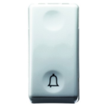 PULSANTE UNIPOLARE 250V ac - NA 10A - SIMBOLO CAMPANELLO - 1 MODULO - SYSTEM WHITE - GEW GW20512