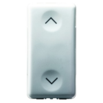 PULSANTE UNIPOLARE 250V ac - NA+NA 10A - CON INTERBLOCCO - SIMBOLO SU- GIU' - 1 MODULO - SYSTEM WHITE - GEW GW20521