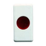 SPIA DI SEGNALAZIONE SINGOLA - 12/24/250V - ROSSO - 1 MODULO - SYSTEM WHITE - GEW GW20603