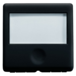 PULSANTE CON TARGA PORTANOME ILLUMINABILE 250V ac - NA 10A - 2 MODULI - SYSTEM BLACK - GEW GW21591