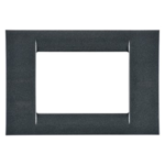 PLACCA VIRNA - IN TECNOPOLIMERO FINITURA LUCIDA - 3 POSTI - ARDESIA METALLIZZATO - SYSTEM - GEW GW22293