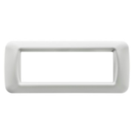 PLACCA TOP SYSTEM - IN TECNOPOLIMERO FINITURA LUCIDA - 6 POSTI - BIANCO NUVOLA - SYSTEM - GEW GW22506