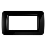 PLACCA TOP SYSTEM - IN TECNOPOLIMERO FINITURA LUCIDA - 4 POSTI - NERO TONER - SYSTEM - GEW GW22514