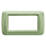 PLACCA TOP SYSTEM - IN TECNOPOLIMERO FINITURA LUCIDA - 4 POSTI - VERDE VENEZIA - SYSTEM - GEW GW22544