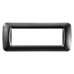 PLACCA TOP SYSTEM - IN TECNOPOLIMERO FINITURA LUCIDA - 6 POSTI - ARDESIA METALLIZZATO - SYSTEM - GEW GW22616