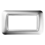 PLACCA TOP SYSTEM - IN TECNOPOLIMERO FINITURA LUCIDA - 4 POSTI - CROMO SOFT - SYSTEM - GEW GW22654