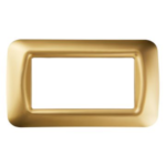 PLACCA TOP SYSTEM - IN TECNOPOLIMERO FINITURA LUCIDA - 4 POSTI - ORO ANTICO - SYSTEM - GEW GW22664