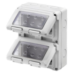 CONTENITORE PER APPARECCHI SYSTEM - VERTICALE STAGNO - 8 POSTI - MODULO 4X2 - GRIGIO RAL 7035 - IP55 - GEW GW27051