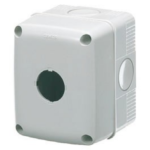 CONTENITORE VUOTO PER PULSANTI, COMANDI E SEGNALATORI - 1 POSTO - DIAMETRO 22mm - COPERCHIO GRIGIO RAL 7035 - IP66 - GEW GW27101