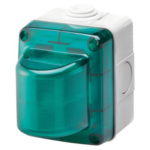 SPIA DI SEGNALAZIONE - 15W - 230V - DIFFUSORE VERDE - IP55 - GRIGIO RAL 7035 - GEW GW27416